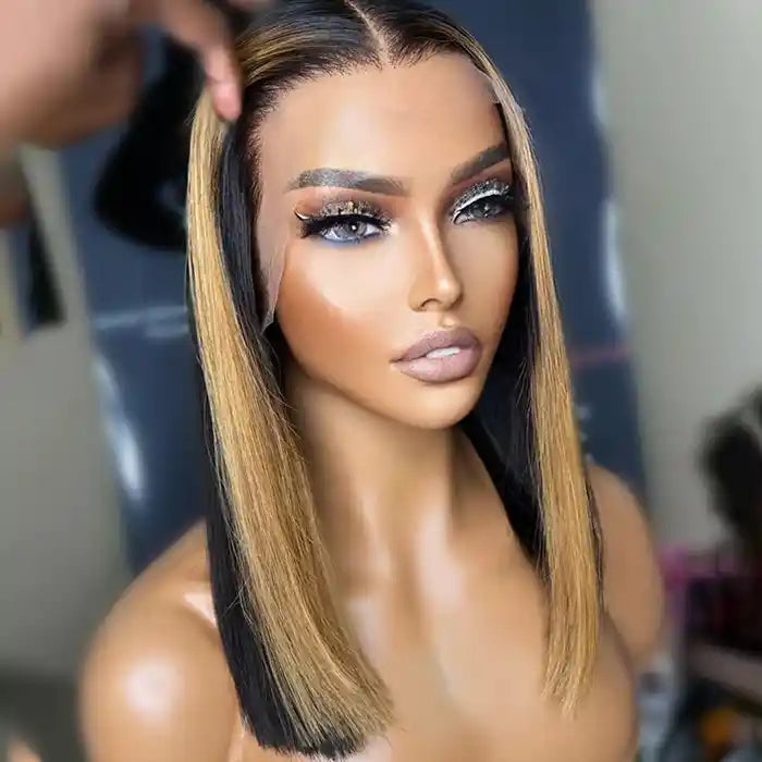 Skunk Stripe Bob Wig | Natural Hair Wigs – Nana Hair