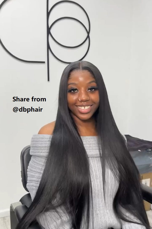 Straight raw hair bundles