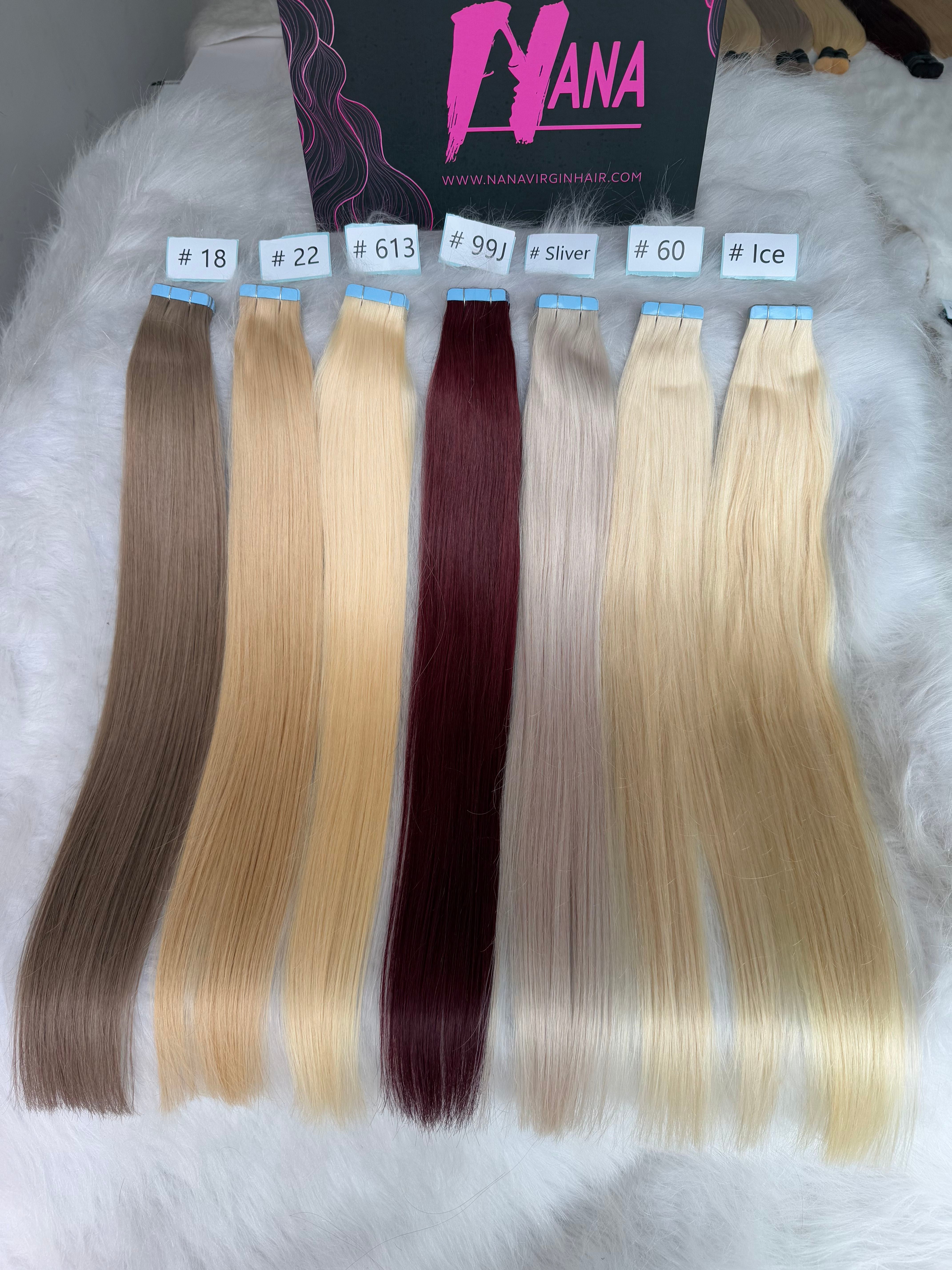 Luxe Virgin human hair color Tape-In Hair Extensions