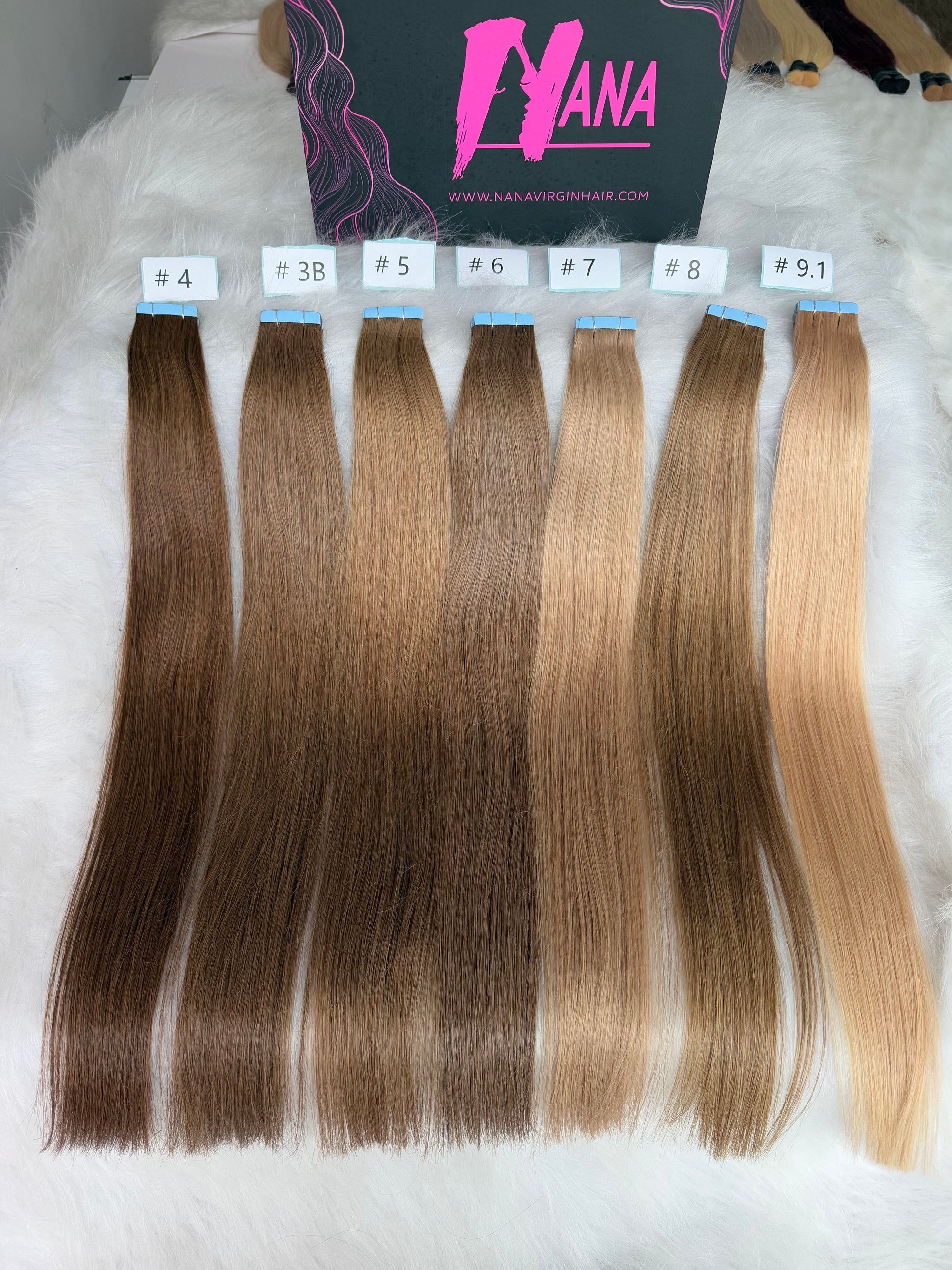 Luxe Virgin human hair color Tape-In Hair Extensions