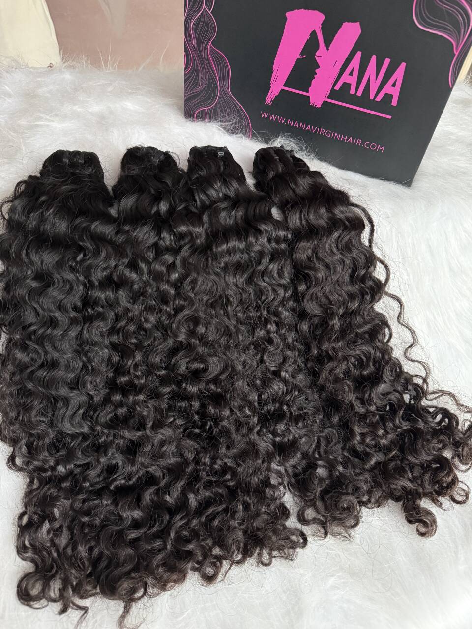 Vietnamese  Raw double drawn Burmese curly hair from one donor
