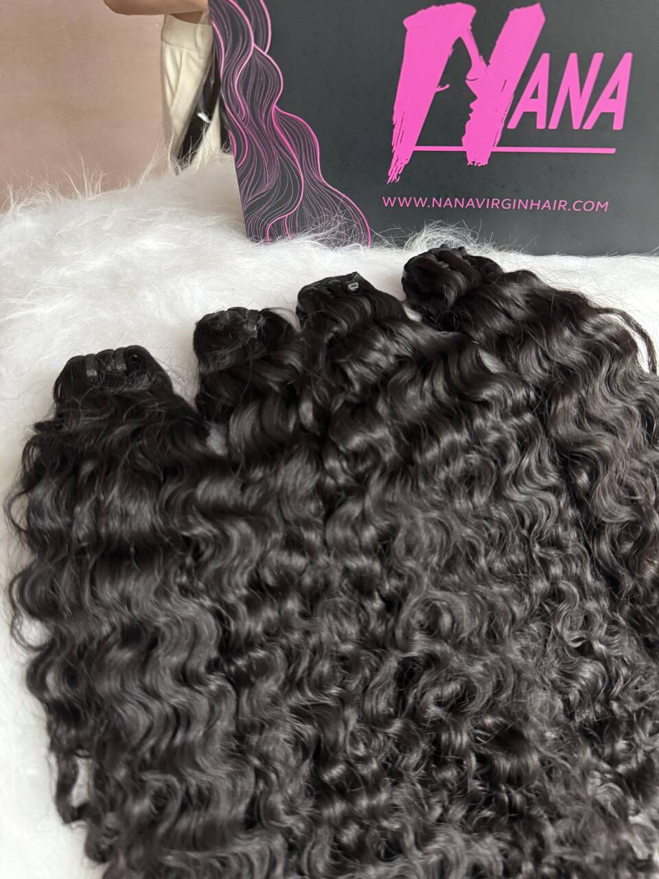 Vietnamese  Raw double drawn Burmese curly hair from one donor