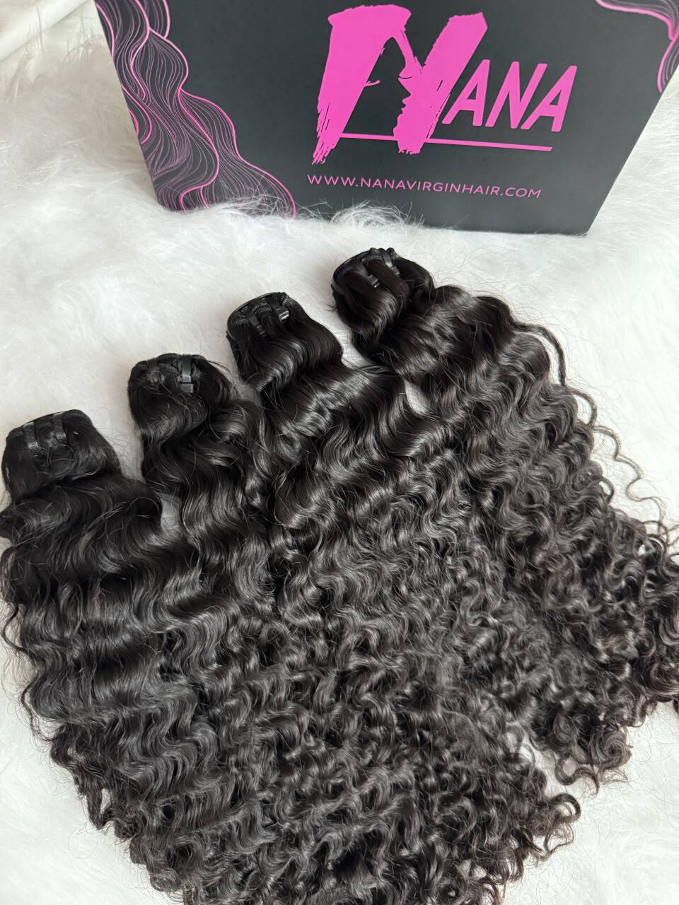 Vietnamese  Raw double drawn Burmese curly hair from one donor