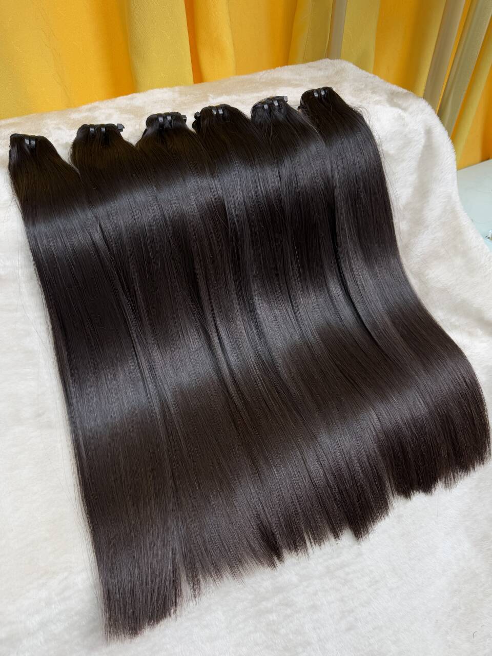 Premium Top Quality Vietnamese  Raw double drawn Bone straight hair from one donor