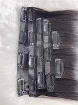Wholesale  Premium quality seamless clip in hair extensions one donor hair