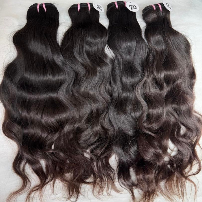 Raw Indian wavy Hair Bundles From One Donor