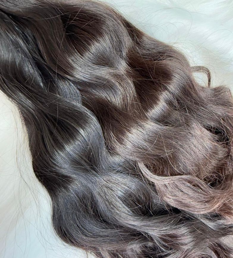 Raw Indian wavy Hair Bundles From One Donor