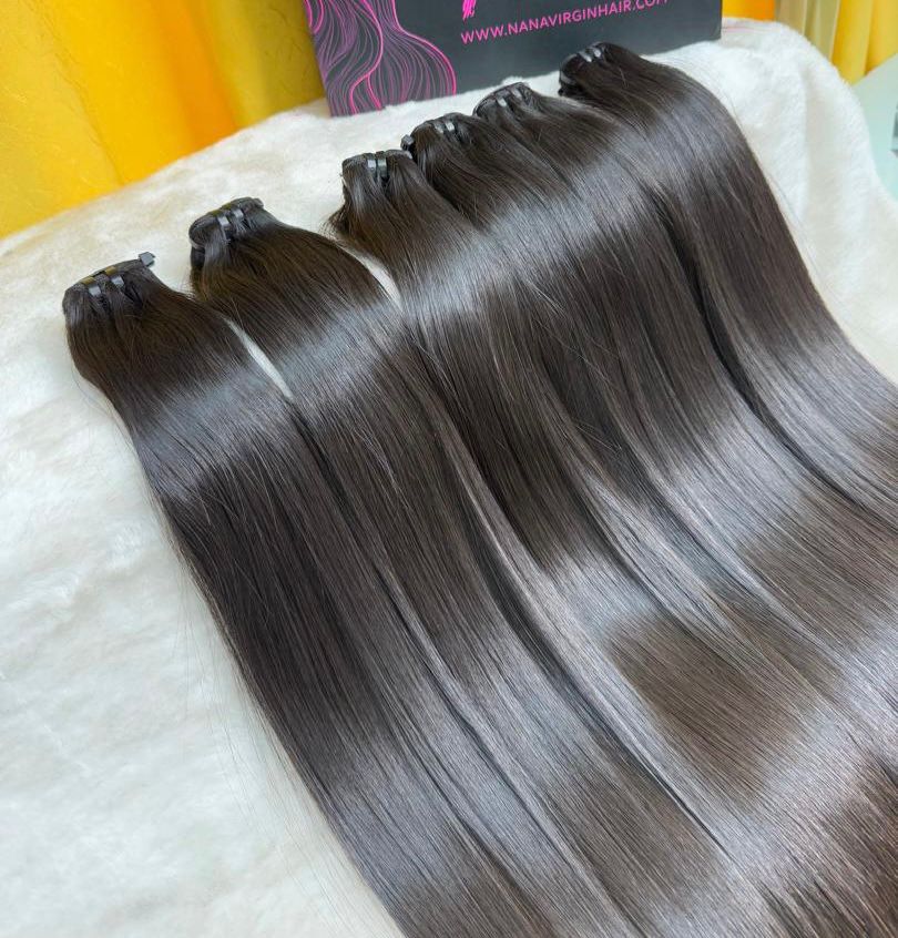 Premium Top Quality Vietnamese  Raw double drawn Bone straight hair from one donor