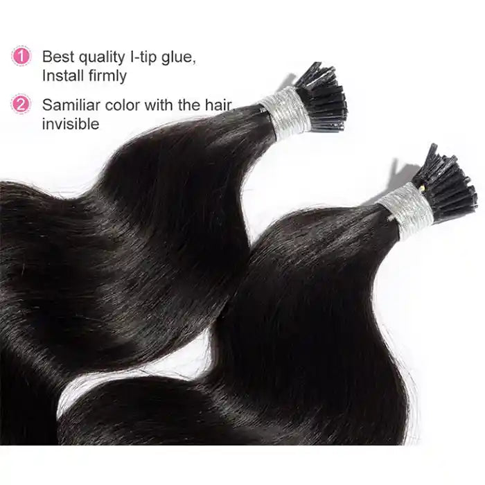 blonde itip extensions 