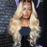 wave blonde lace frontal wig