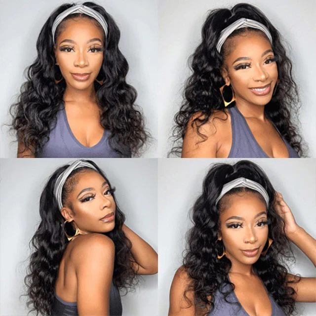 Raw/Virgin Body Wave Headband Wig Wear And Go Headband Wigs No-Lace&No-Glue