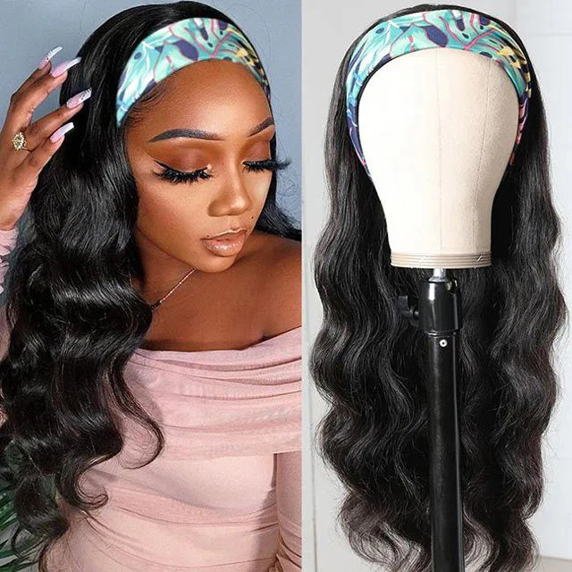 Raw/Virgin Body Wave Headband Wig Wear And Go Headband Wigs No-Lace&No-Glue