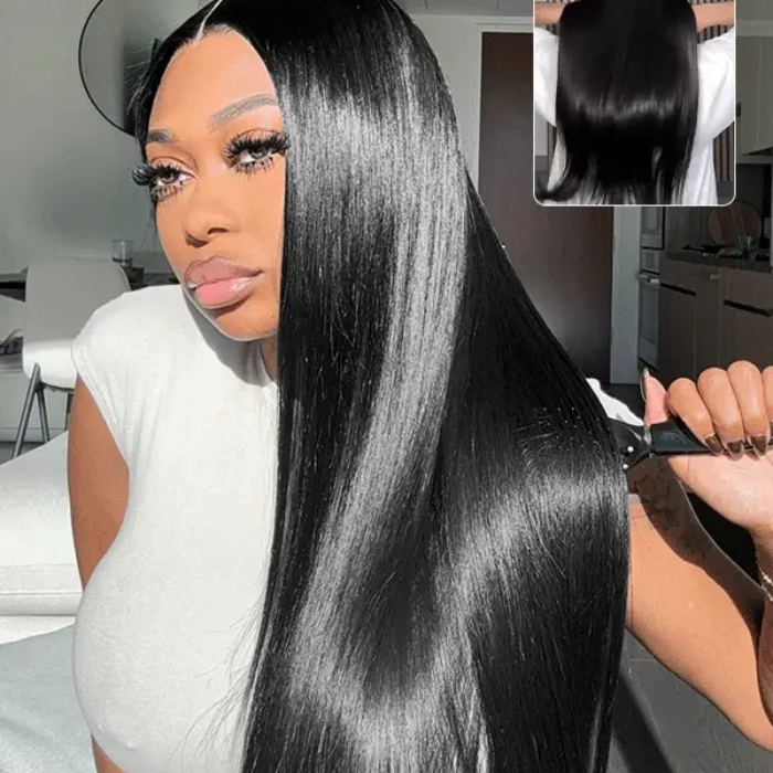 double drawn straight wig 