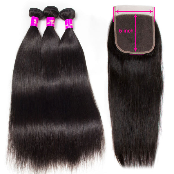 wholesale bundle deals near me virgin hair Straight bundle deal 3 or 4 Bundles with HD Transparent Closure