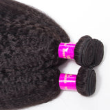 wholesale bundle deals with closure Kinky straight 3 or 4 Bundles with HD Transparent Closure