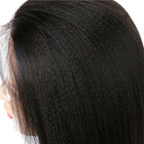 Light Yaki Straight Wig Closure Cap Size 4x4 5x5 6x6 7x7 HD Lace Wig