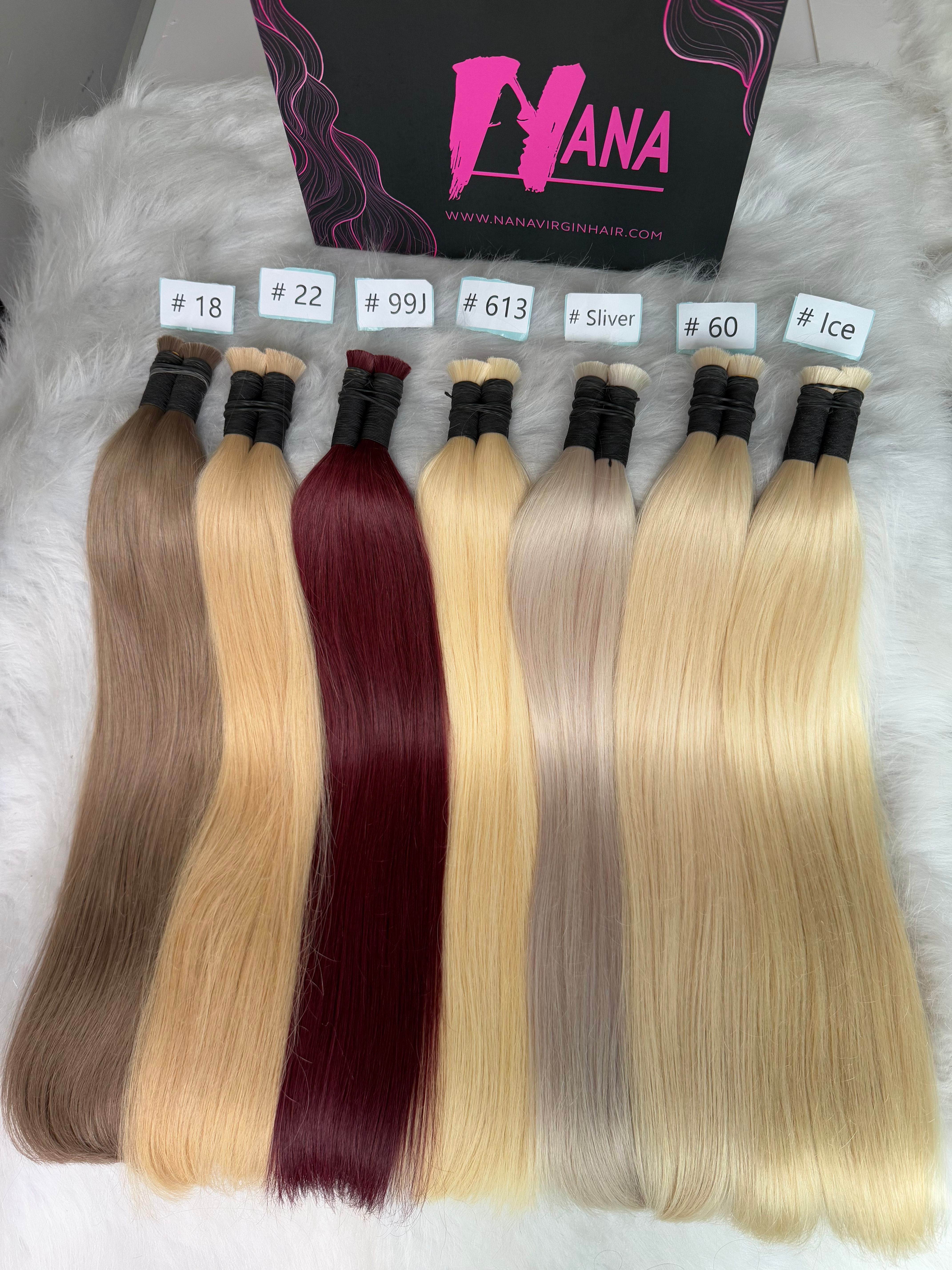 Top quality Luxe Virgin Human Hair color Bulk for Braiding