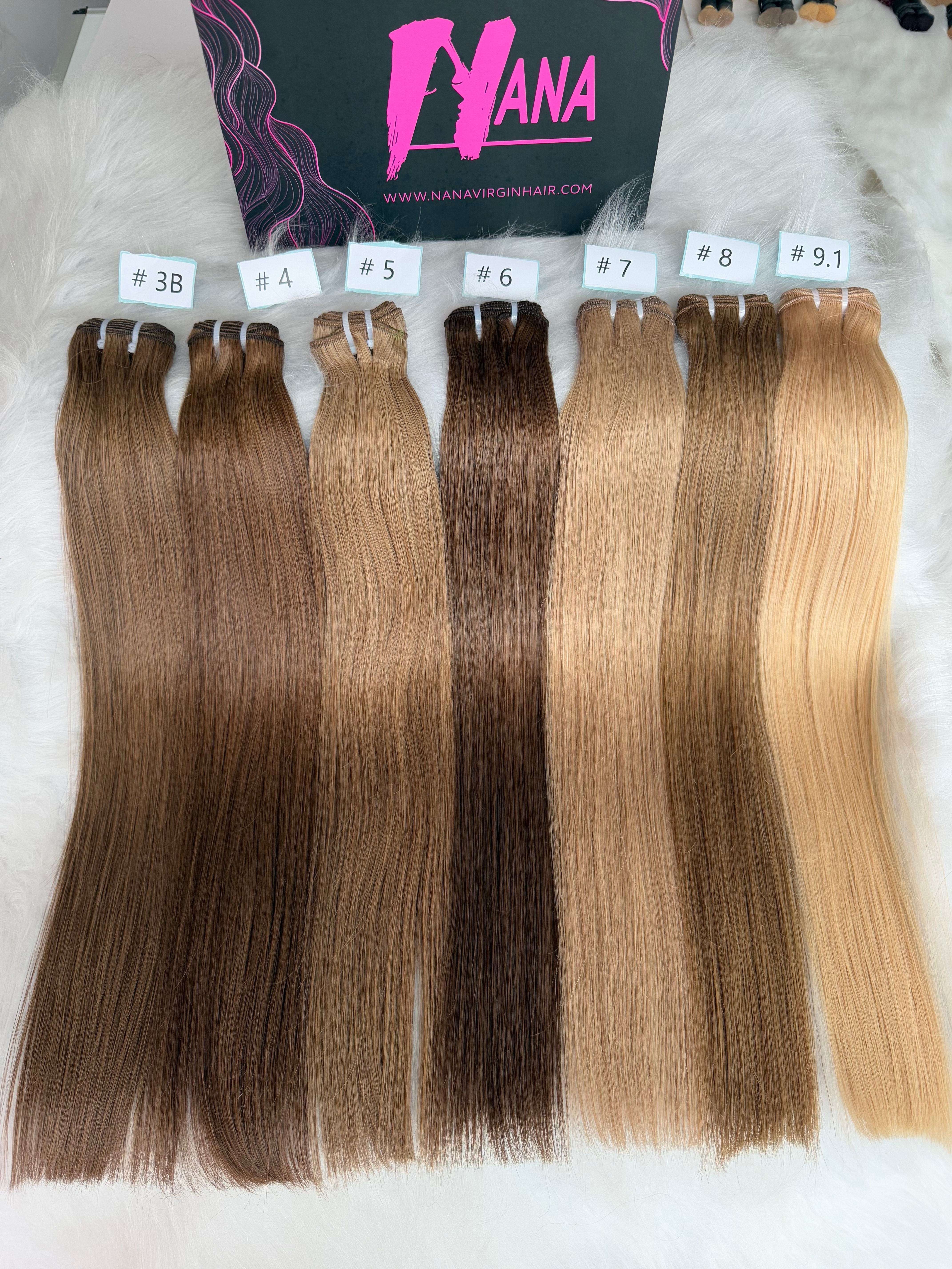 Top quality Luxe Virgin Human Hair color hair bundles