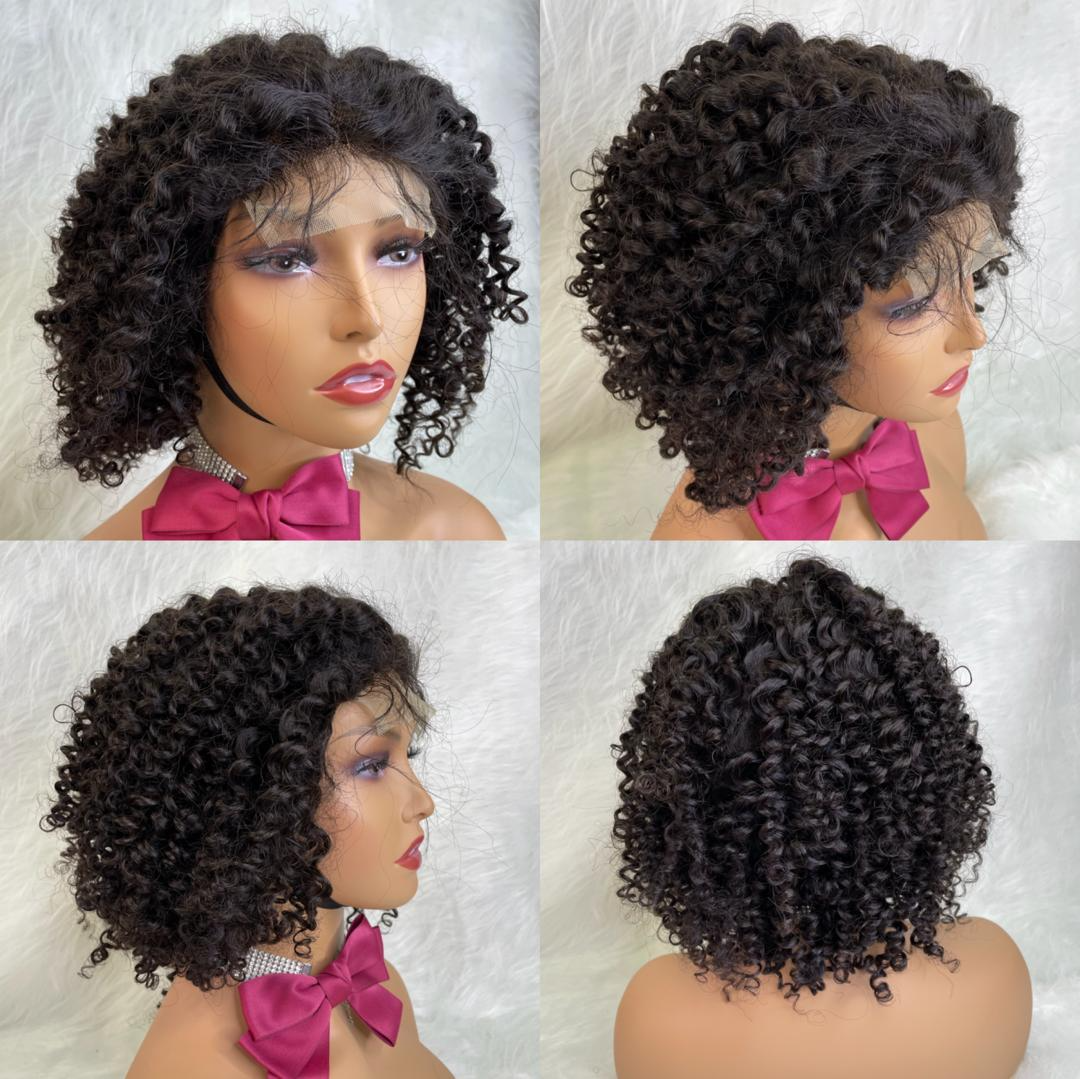 Raw & Virgin Curly Bob Wig Deep Curly Short Bob Closure HD Wig