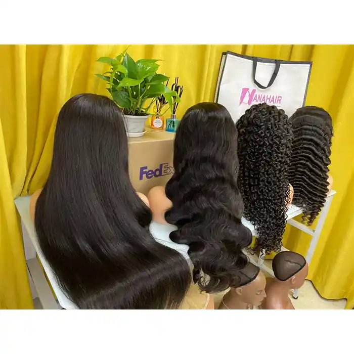 curly human hair closure wig 