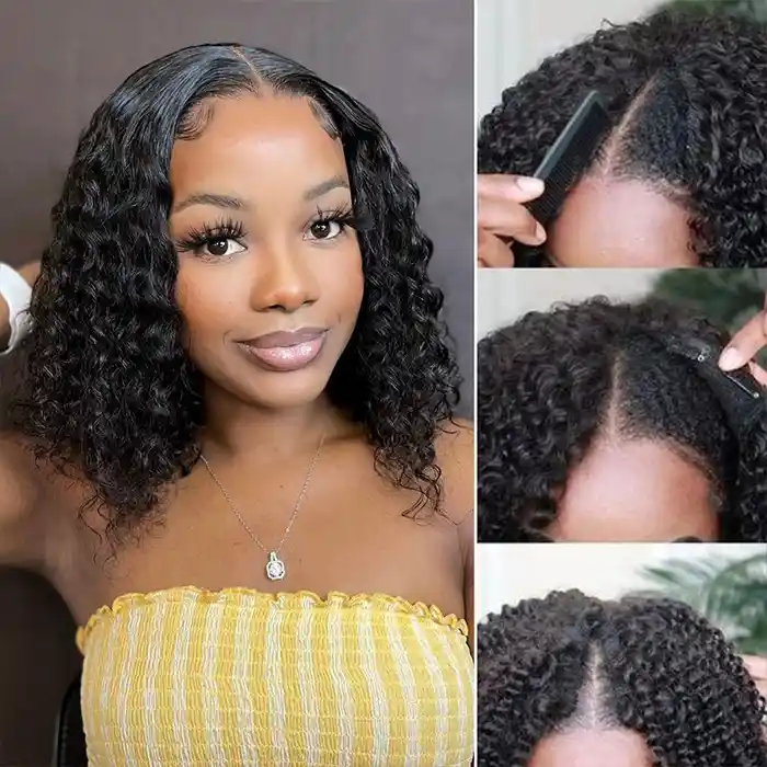 Raw/Virgin Hair Deep Wave V Part Wig U Part Wig Pineapple Wave U Part Wig