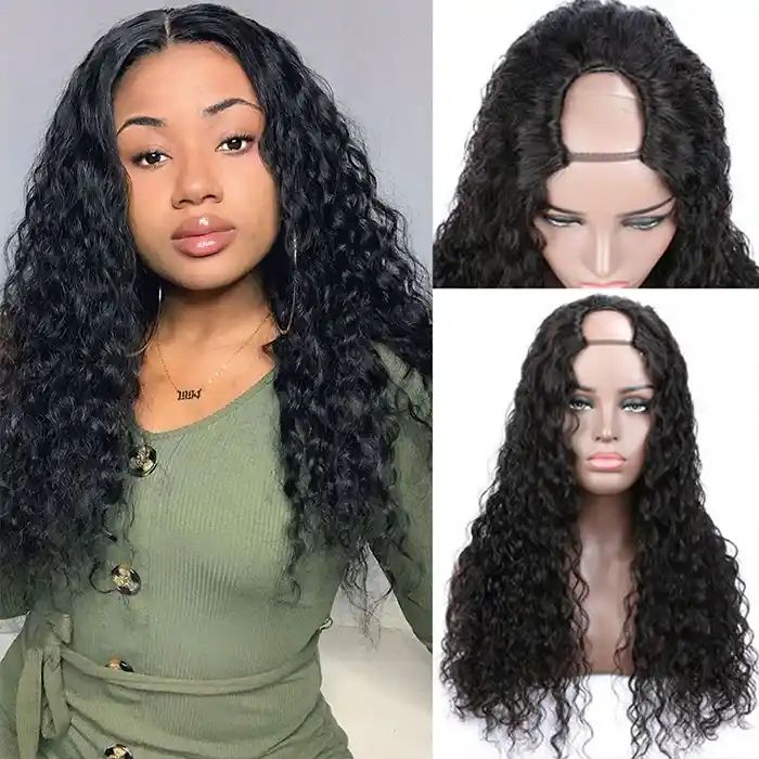 Raw/Virgin Hair Italian Curly V Part Wig U Shape Wig Italian Wave U Part Wig