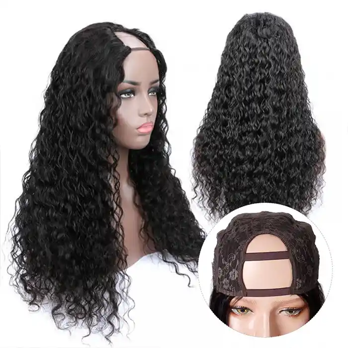 Raw/Virgin Hair Italian Curly V Part Wig U Shape Wig Italian Wave U Part Wig