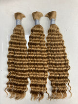 wholesale bulk hair vendor unprocessed raw human hair bulk deep wave bulk braiding human hair