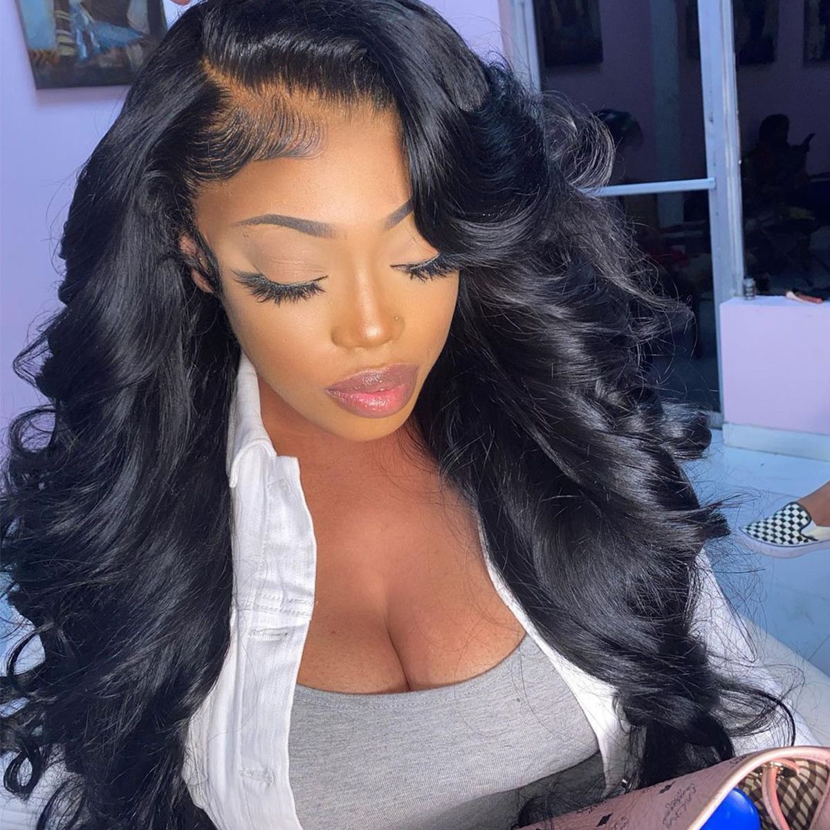 raw hair body wave wig
