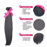 Virgin human hair extensions india Straight bundle deal 1 bundle/ 3 bundle /4 bundles