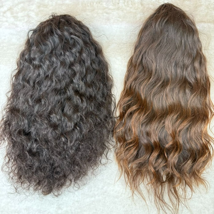 raw indian hair half wig