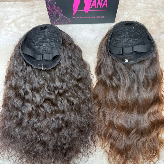 raw indian wavy half wig
