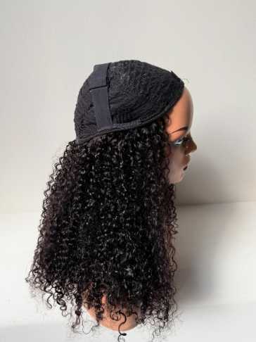 Virgin Hair Half Wig 200% Density None Lace Wig Wear And Go Wig