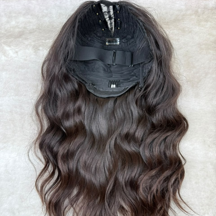 raw indian wavy half wig