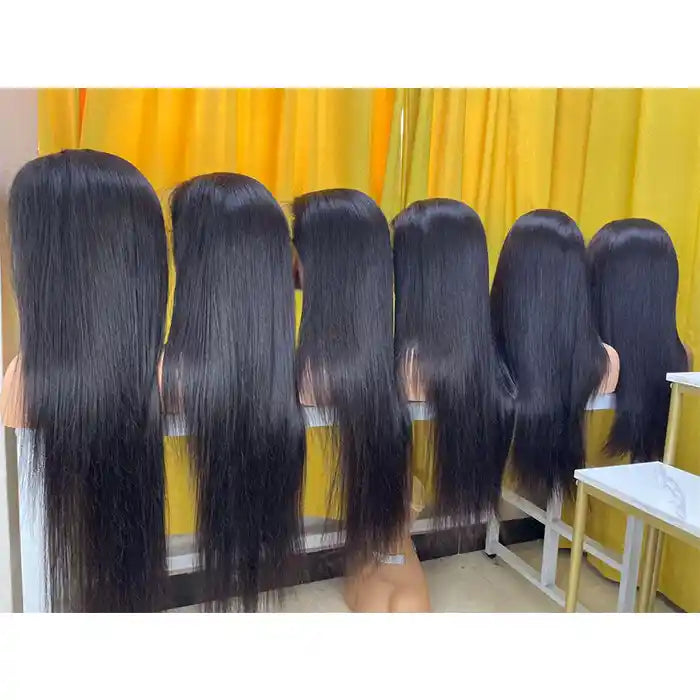 human hair lace front wigs straight