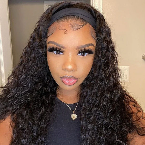 Raw/Virgin Italian Curly Wear And Go Headband Wigs No-Lace&No-Glue Wig