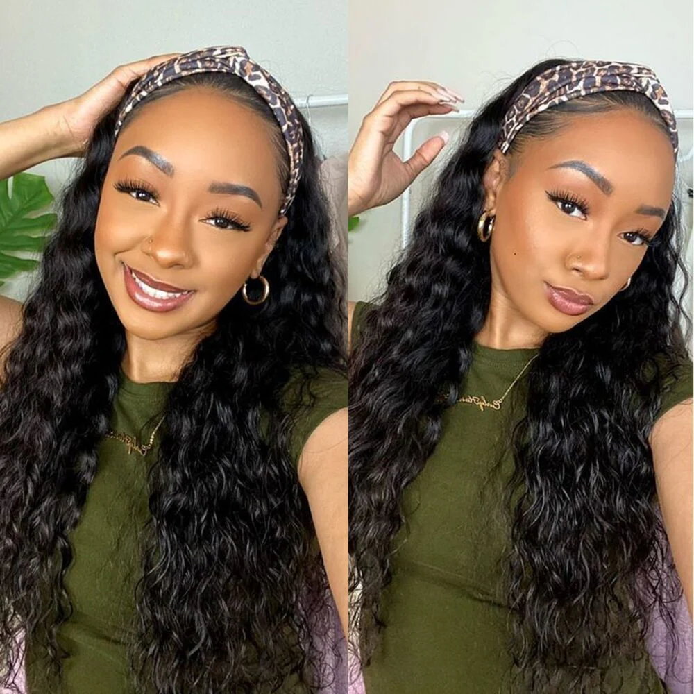 Raw/Virgin Italian Curly Wear And Go Headband Wigs No-Lace&No-Glue Wig