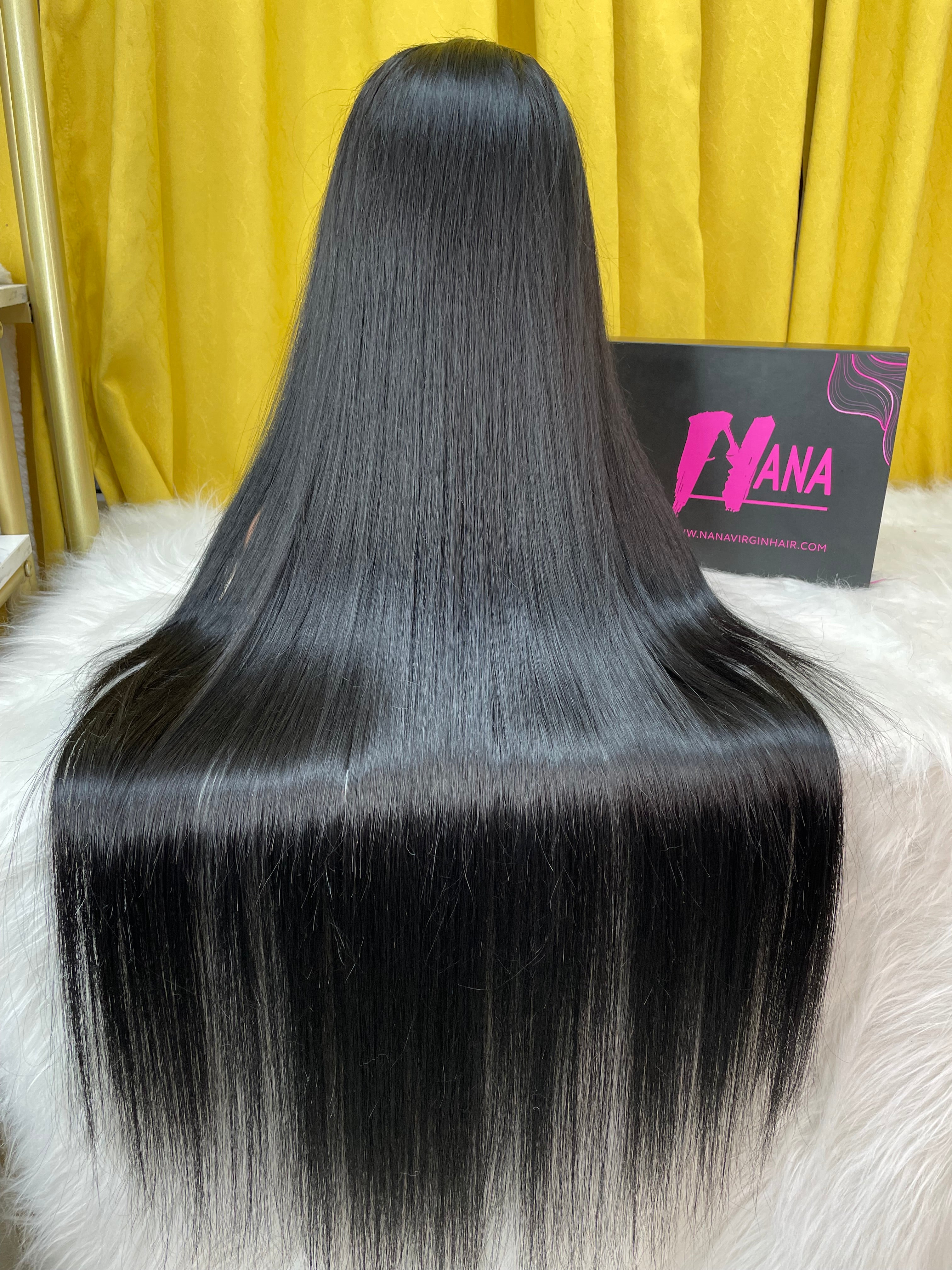 Vietnamese Silky Straight Lace Frontal Wig Jet Black