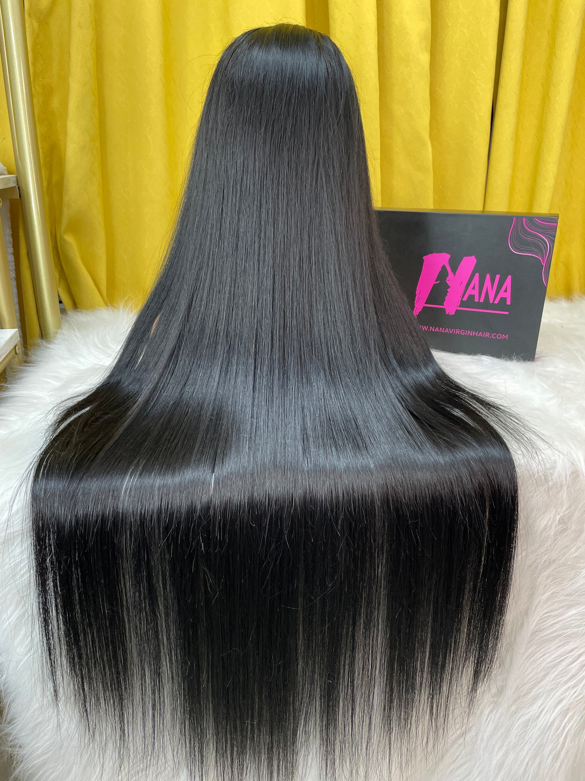 Vietnamese Silky Straight Lace Frontal Wig Jet Black