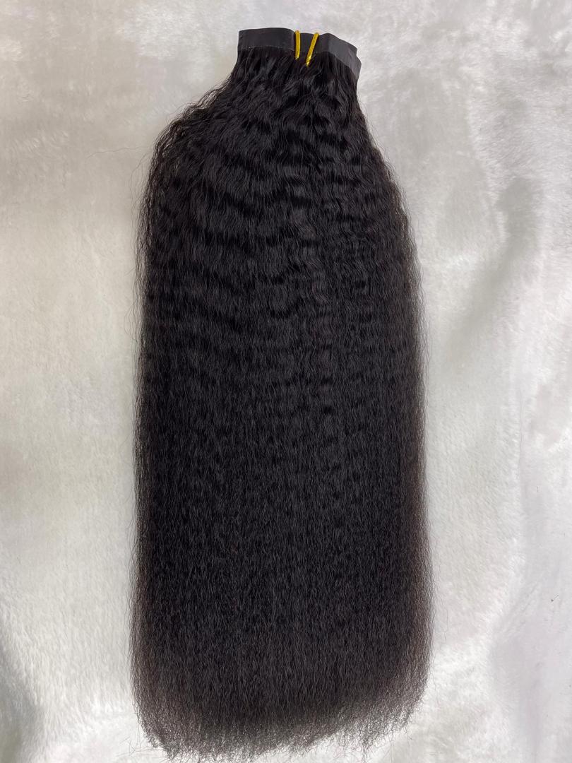 kinky straight clip in hair 