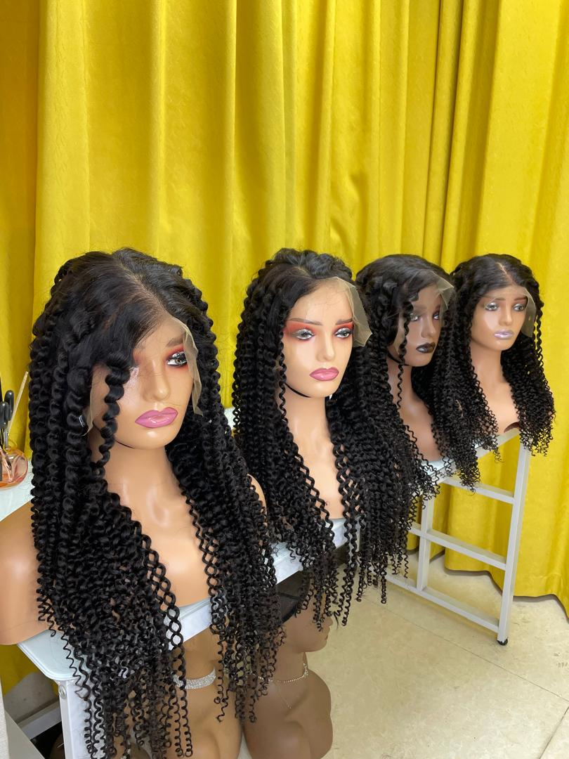 Virgin Kinky Curly Closure Wig 4x4 5x5 6x6 7x7 Real HD Curly Wig Jerry Curl Wig