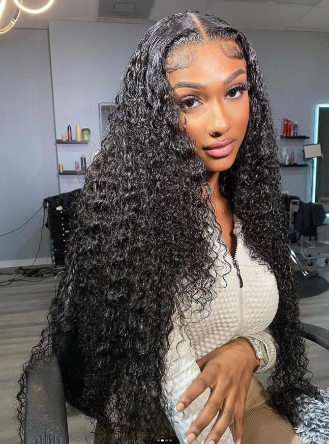 Virgin Kinky Curly Closure Wig 4x4 5x5 6x6 7x7 Real HD Curly Wig Jerry Curl Wig