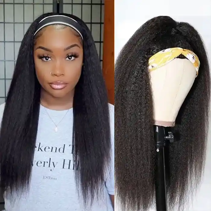 Raw/Virgin Kinky Straight Wear And Go Headband Wigs No-Lace No-Glue