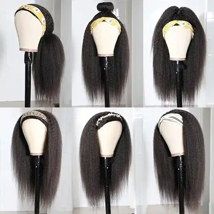 Raw/Virgin Kinky Straight Wear And Go Headband Wigs No-Lace No-Glue