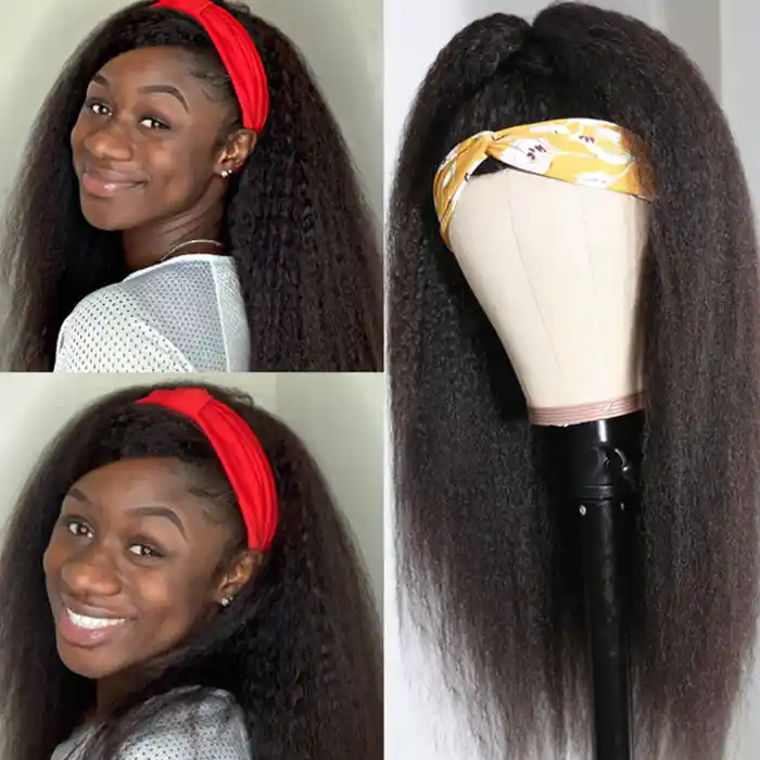 Raw/Virgin Kinky Straight Wear And Go Headband Wigs No-Lace No-Glue