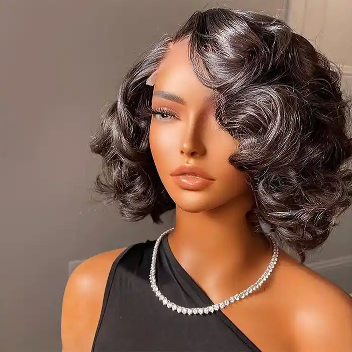 Raw & Virgin Loose Wave Bob Wig HD Lace Wigs Shoulder Bob Wig