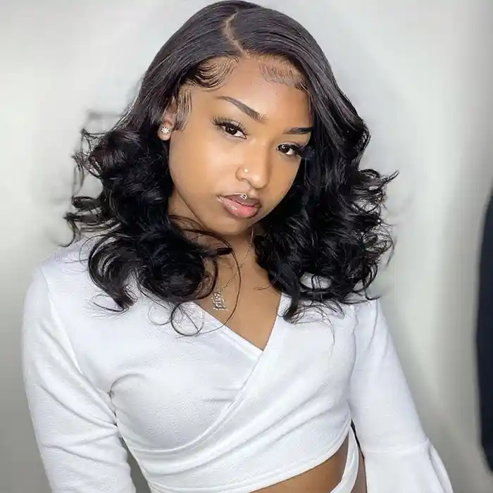 Raw & Virgin Loose Wave Bob Wig HD Lace Wigs Shoulder Bob Wig