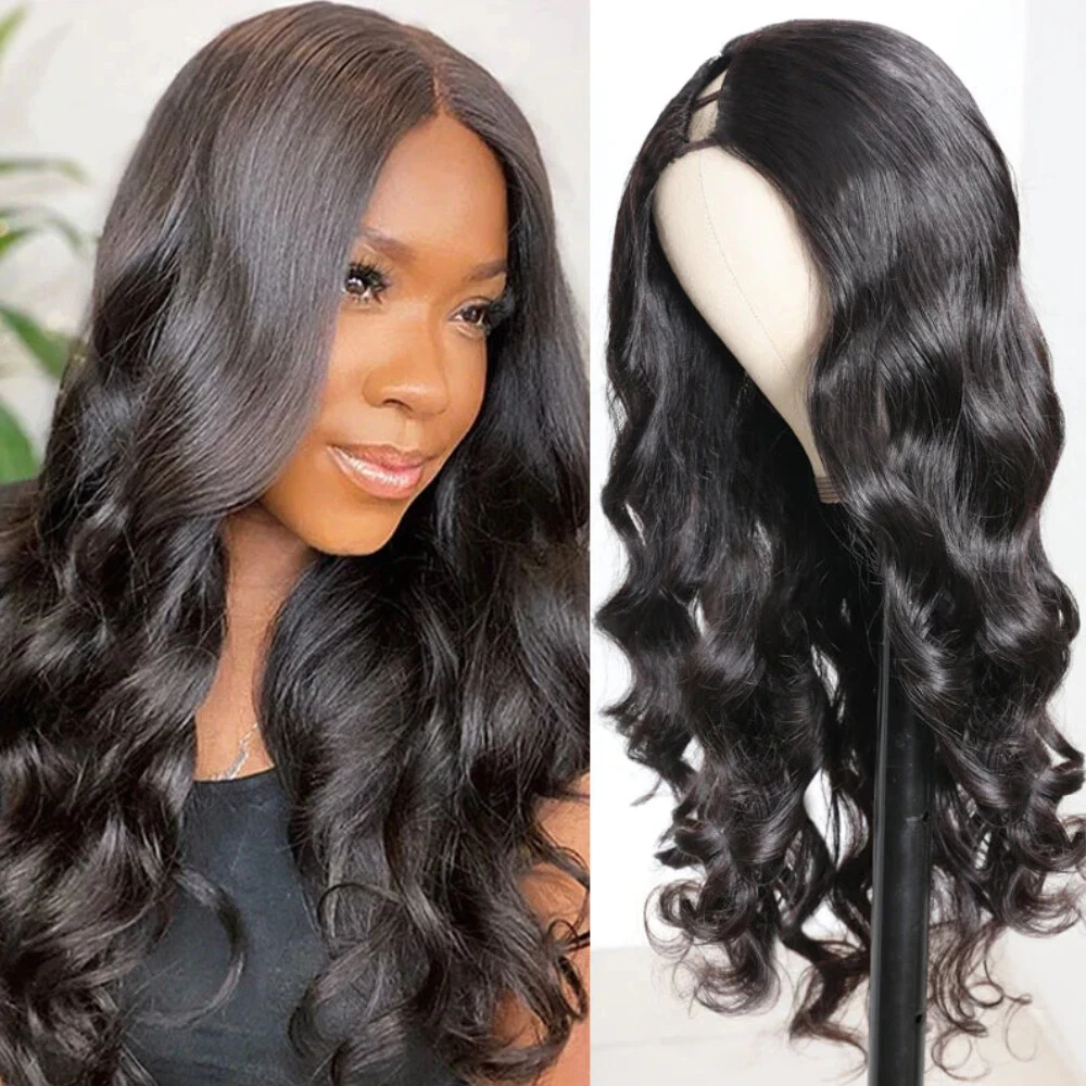 Raw/Virgin U Part Wig Loose Wave U Part Wig Glueless Wear and Go Wig V Part Wig