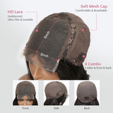 Virgin Hair Film Lace HD Lace Loose Wave Human Hair 4x4 5x5 6x6 7x7 Lace Closure Wig For Women 160% 200% Density