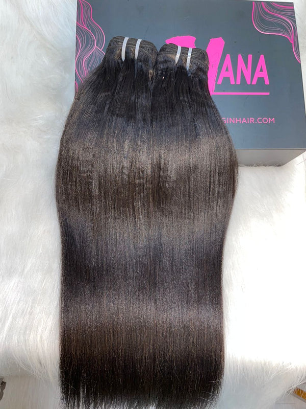 Indian Virgin human hair Light Yaki Straight bundle deal 1 bundle/ 3 bundle /4 bundles